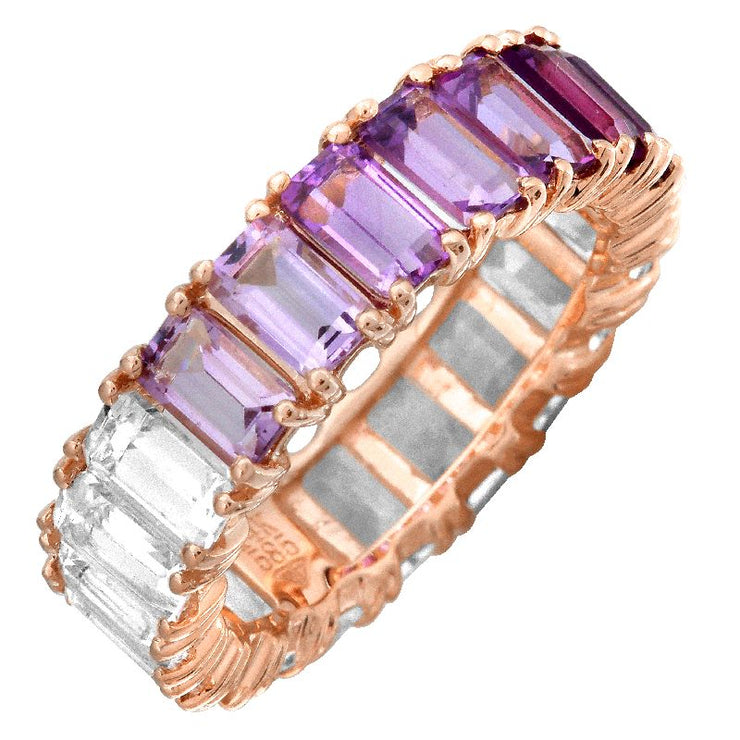Amethyst Ombre Eternity Band