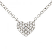 Mini Diamond Pavé Heart Necklace