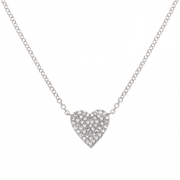 Small Pave  Heart Necklace