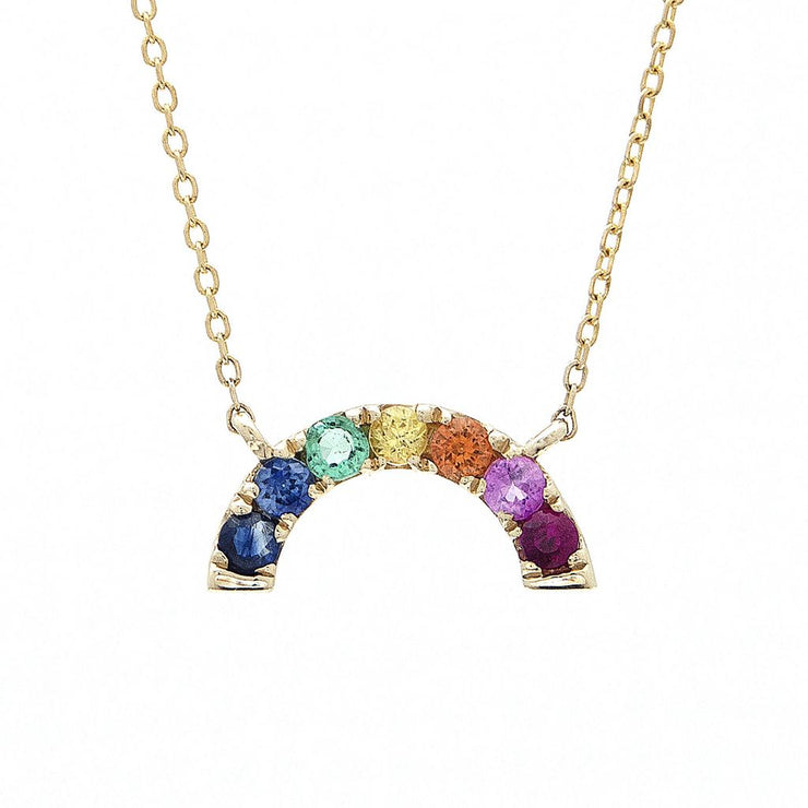Mini Rainbow Sapphire Necklace