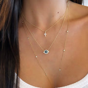 Micro Diamond Cross Necklace