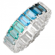 Blue Ombre Eternity Band